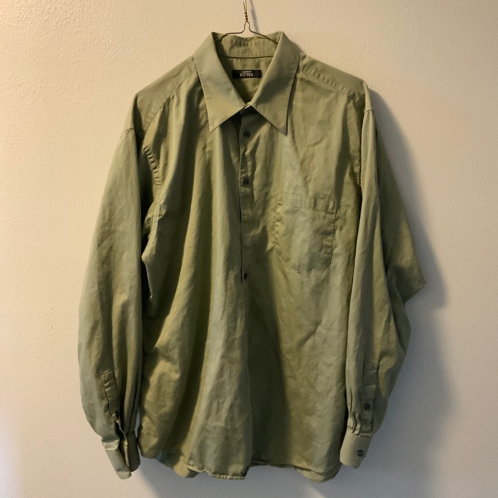 Alfani Men’s XL Fitted Dress Shirt – 17 Neck / 34–35 Sleeve